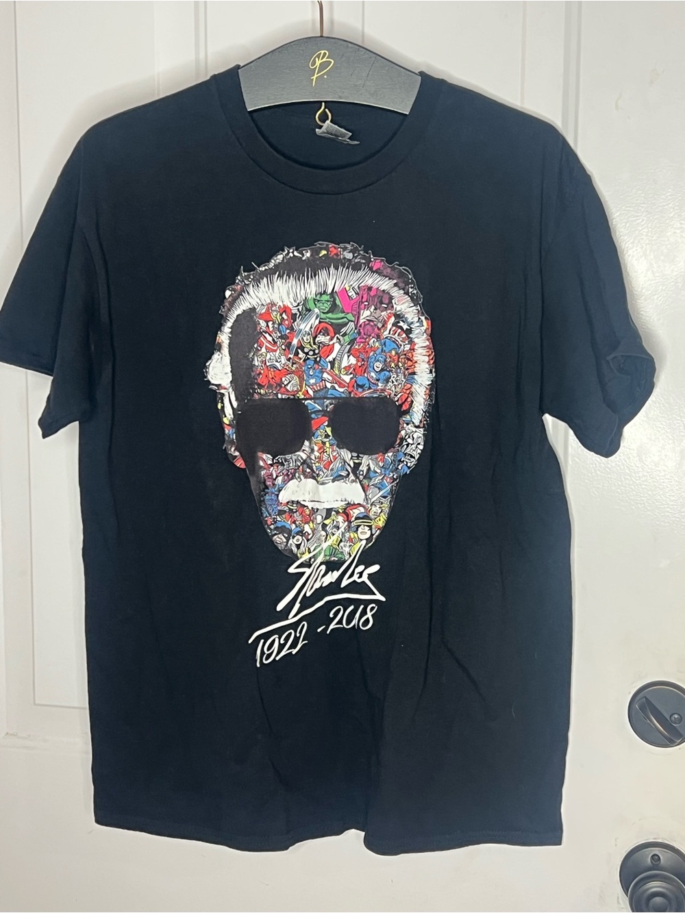 Stan Lee Marvel Shirt Mens Size Large Comic Book Superhero Graphic Tee Avengers